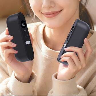 2 paquetes de calentadores de manos recargables 2025 mejorados (paquetes de calor eléctricos y magnéticos portátiles) con pantalla digital y recargables para exteriores, campamento, juegos, caza - Calentadores compactos para hombres y mujeres