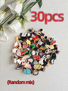 10/20/30/40/50/60/70/80/90/100pcs Random Brooch Mix (No Duplicate Styles), Alloy Metal Pins Badges, Animal, Fruit, Vegetable, Cartoon, Anime, Letter Patterns, Includes Rare Hidden Styles, Various Cute, Elegant, Casual Designs, Suitable For Multiple Occasions, More Quantity Means More Variety, Great Gift For Adults And Kids - Multicolor - View 8