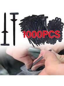 Conjunto de 10/100 abraçadeiras de nylon universais com fivela, multiuso, resistentes e com travamento automático. Solução durável e reutilizável para fixação em partes inferiores de automóveis, para-lamas, protetores de lama e tampa do porta-malas. - Multicolorido - Ver 3