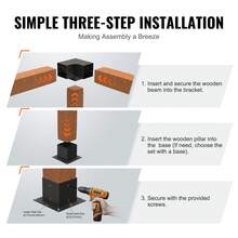 Staffe - 4 Stück 6 x 6 Zoll T-Stück - Visualizzare 6