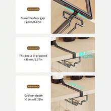 3件套酒杯收纳杯架，无需钻孔，倒挂式设计，适用于悬挂各种高脚杯，是厨房、餐厅和酒吧的必备收纳助手。 - 彩色 - 查看 4