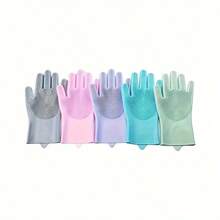 Pet Dog Bathing Gloves, Pet Brush Silicone Bath Massage Brush, Dog Grooming Bathing Supplies, Dog Hair Removal Cleaning Care Gloves, Gentle Scrub Massage, Dense Bristle Design, Household Gloves, Suitable For All Seasons