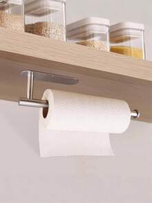 Toilet Paper Rack, Adhesive Or Wall-Mounted, Stainless Steel Bathroom Toilet Paper Roll Rack, Non-Drilled Double-Column Rotating Toilet Paper Roll Rack, Bathroom Wall-Mounted, Tissue Paper Rack, Metal Roll, Self-Adhesive Kitchen Storage Rack, Cabinet One-Hand Operated Towel Rack, With Damping Effect, Suitable For Kitchen And Bathroom, Storage Products, Household And Kitchenware Bathroom Accessories Bathroom Tools