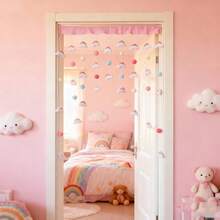 85cm*85cm High-Quality Creative Rainbow Curtain, No Drilling Required, Suitable For Bedroom, Entryway, Room Divider, Atmosphere Decoration For Kitchen, Bathroom, Bedroom Entrance