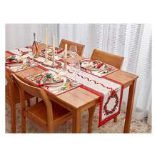 Poinsettia Christmas Napkins - 20x20 Inch Set Of 6 - Holiday Printed Fabric Napkins For Xmas Winter Decor - Reusable Washable Table Linens - Multicolor 50 - View 7