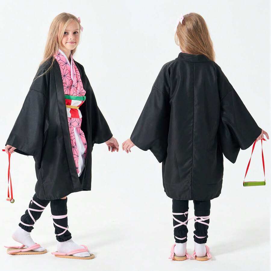 : Kimetsu no Yaiba Conjunto de Cosplay de - Peluca de Nezuko - Ver 1