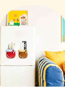 1 pièce Boîte de rangement murale magnétique à la dopamine, boîte de rangement de bureau inspirée, conteneur de rangement multifonction