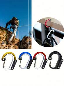 多功能徒步背包，配备快拆扣、功能性旋转扣和D型环户外旅行扣，方便快速取用装备，提供可靠的固定方案。简约的户外设计，兼具实用性和旅行美感。采用耐腐蚀合金材质，并配有旅行收纳袋，是背包客和户外爱好者的理想之选，适用于徒步、登山、露营、滑雪、休闲娱乐和轻装旅行。