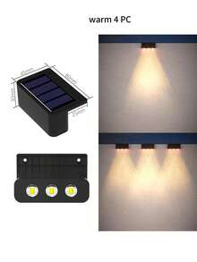 Solar Powered LED Stair Lights, Outdoor Pathway Lights, Suitable For Outdoor, Garden, Steps, Corridors, Courtyard Wall Lights, Solar Powered, Outdoor Decorative Landscape Lighting - Multicolor - View 16