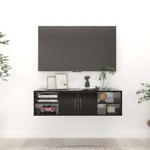 Mensola da parete vidaXL nera, 102x30x29 cm, materiale a base di legno. - Multicolore - Visualizzare 1