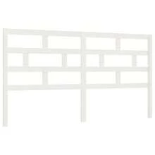 Testiera vidaXL bianca, 206x4x100 cm, in legno massello di pino. - Multicolore - Visualizzare 7