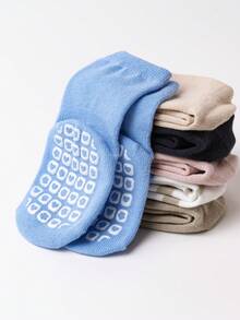 6 Pairs Baby Anti-Slip Crawling Socks! Random Mixed Color Cartoon Animal Socks, Soft Bottom Indoor Toddler Socks For Daily Use - White - View 2