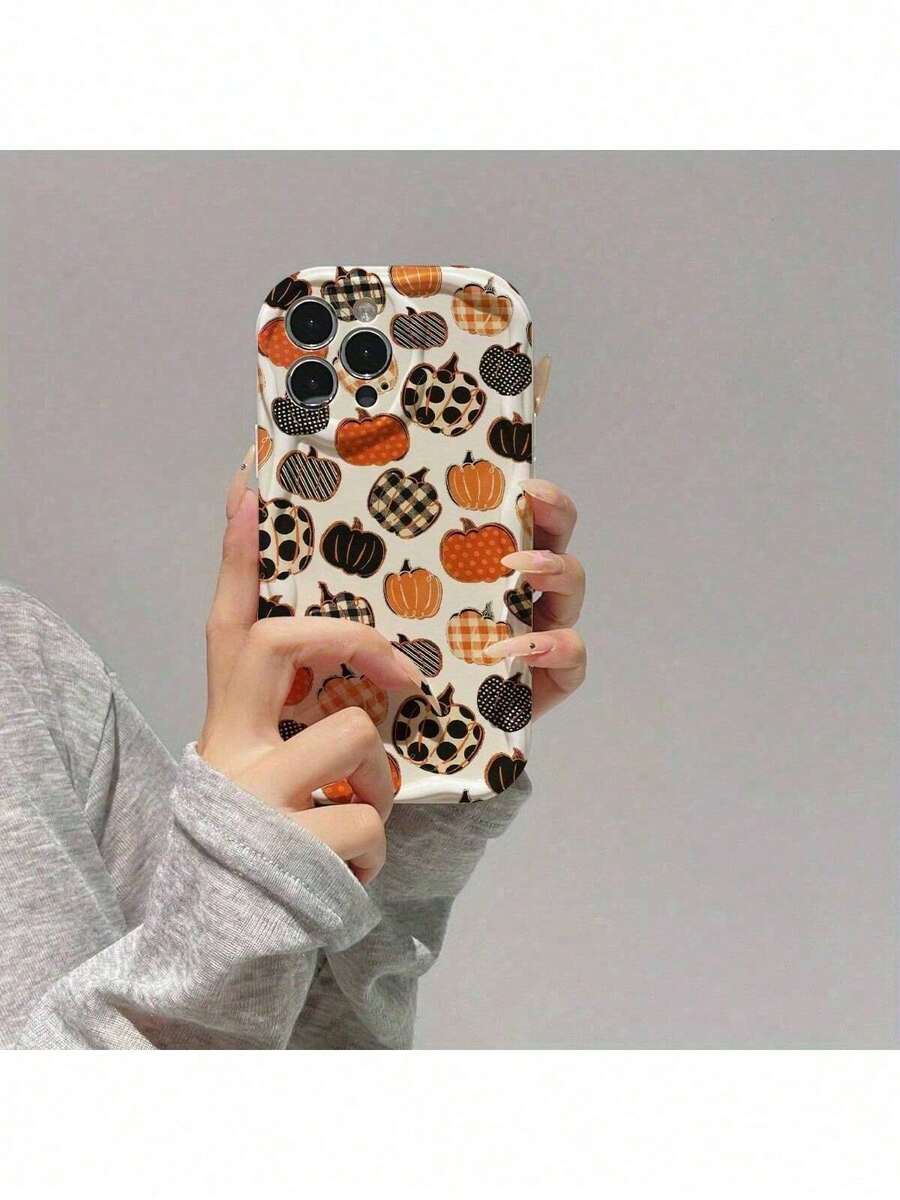 Fundas para teléfono móvil de pantalla completa con múltiples patrones de calabaza para 1616Plus16Pro16ProMax 1515Plus15Pro15ProMax 1414Plus14Pro14ProMax 1313Pro13ProMax 1212Pro12ProMax 1111Pro11Pro Max Anticaída y resistente a la suciedad - Multicolor - Ver 1