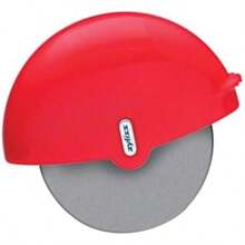 Zyliss - Rueda de pizza de mano con hoja extraíble, cortador de pizza de plástico con hoja de acero inoxidable, herramienta de cocina y gadget para uso diestro y zurdo, apto para lavaplatos(Rojo - 1) - Multicolor - Ver 1