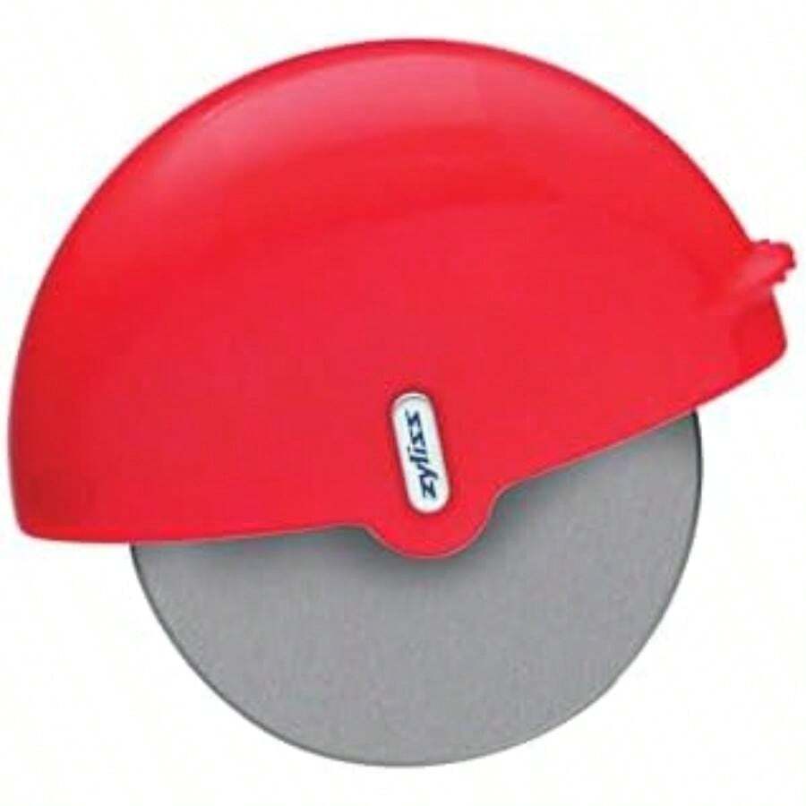 Zyliss - Rueda de pizza de mano con hoja extraíble, cortador de pizza de plástico con hoja de acero inoxidable, herramienta de cocina y gadget para uso diestro y zurdo, apto para lavaplatos(Rojo - 1) - Multicolor - Ver 1