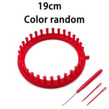 1 Set Rectangular Knitting Loom With 1 Crochet Hook And Plastic Needles, Knitting Tool Kit Suitable For Scarf, Hat, Shawl Making For Knitting Enthusiasts (All Product Colors, Accessory Quantities, And Whether Teeth Are Installed Are Random) - Multicolor - View 17