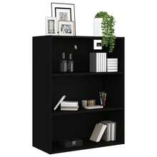 Mobiletto a muro vidaXL nero 69,5x32,5x90 cm - Multicolore - Visualizzare 4