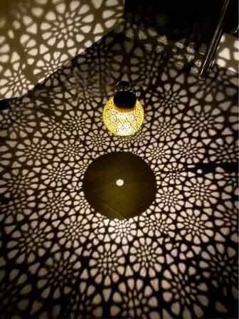 1 Piece Of Vintage, Open-Work Solar Ambiance Light With Light Control For Automatic Activation. Waterproof Garden Decoration Light. Soft Bedroom Lighting Accessory/Nightlight. Suitable For Garden Decoration Enthusiasts, Bedroom Ambiance Creators, Campers Seeking Portability, And Lazy Home Users!