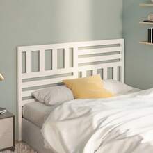 Tête de lit vidaXL blanche 146 x 4 x 100 cm en pin massif - Multicolore - Voir 3