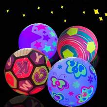 Pelota con LUZ LED al azar para niños, juguete de fútbol luminoso, baloncesto, fútbol hinchable, luz LED intermitente, accesorios de fiesta sensorial novedosos, pelotas desinfladas al azar - Multicolor - Ver 6