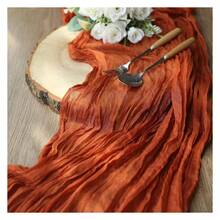 Terracotta Cheesecloth Table Runners 12 Pack - 10ft Boho Gauze Rustic Sheer Table Runner For Wedding, Birthday, Bridal Shower - 120 Inch Long - Multicolor 115 - View 4