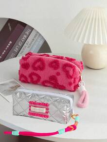 新款心形铅笔盒/收纳袋：可爱的3D心形设计+柔和的粉彩色调！大容量分层收纳，轻松整理文具和零钱。甜美可爱的学生必备单品——非常适合开学和随身携带。 - 彩色 - 查看 15