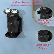 Paquete de 2 soportes ajustables para afeitadora elctrica, soporte de pared, soporte para maquinilla de afeitar con pegamento Nailless, soporte para cepillo para polvo de dientes elctrico, soporte - Blanco y black - Ver 5