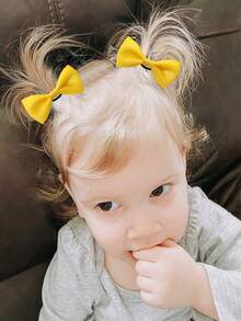 6 szt./opakowanie gumek do włosów z kokardką dla dziewczynek, akcesoria do włosów dla dzieci - Różowy - Zobacz 4