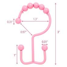 Shower Curtain Hooks,304 Stainless Steel Shower Rings For Bathroom,Double Glide Shower Hooks For Bathroom Shower Curtain Rods Curtains,Set Of 12 Hooks,Light Pink(Shower Curtain Hooks Style A ),LightPink(ShowerCurtainHooksStylea) - 淺粉紅色(showerCurtainHooksStylea) - 查看 4