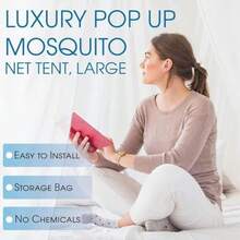 Mosquitero para Cama, Plegable Mosquitera Cama -Up (180 * 200 * 165 cm), Mosquitera Tienda de Campaña, Portátil Mosquito Cortina, con Cremallera 2 Entradas(default) - Multicolor - Ver 9