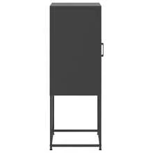 Aparador alto vidaXL negro 36x39x107 cm Acero - Multicolor - Ver 7