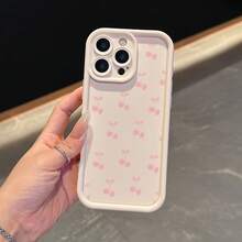La carcasa del teléfono anti - caída simple y de moda está hecha de material tpu con un patrón de cereza para iPhone 17, 16, 15, 14, 13, 12, 11 Pro / air / xR / XS y samsungs25 / S24 / S23 / S22 / Fe / plus, que ofrece protección de amortiguación. Regalos para amigos y San valentín. - Burdeos - Ver 5