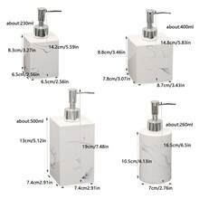 High-End Resin Liquid Soap Dispenser, Refillable Bottles For Hand Wash, Shampoo, Body Wash With Manual Pump Home Bathroom Decor Fall Decor Back To School