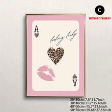 1/3 Stücke/Set Leopard Gepard Wandkunst Bilder 8 Ball Glücksbringer Drucke Leinwandbilder Rosa Girly Poster Preppy Chic Luxus Dekoration für Schlafzimmer, Wohnzimmer oder Studentenwohnheim Geschenk für sie, ohne Rahmen - Verschiedenfarbig - Übersicht 20