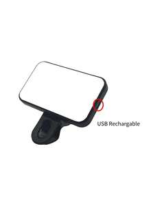 buguangdeng 1pc Adjustable 3-Color Selfie Ring Light, Suitable For Smartphone, Camera, Video Conference, Live Streaming, Laptop, Makeup And Selfie, With Clip, Portable Mini LED Light, USB Rechargeable, Pocket-Sized Selfie Fill Light With Timer, RGB Photography Lighting For Live Streaming And Beautifying - Fill Light - View 3