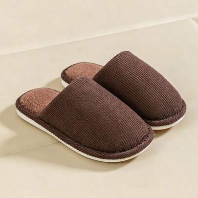Pantuflas de peluche para el hogar, dormitorio, uso en interiores, otoño/invierno, pantuflas deslizantes suaves y unisex