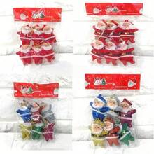 6pcs Santa Claus Christmas Ornaments - Vintage Style Small Santa Decorations For Holiday Tree, Festive Home Decor, Xmas Party Supplies & Gift Ideas - Multicolor - View 12