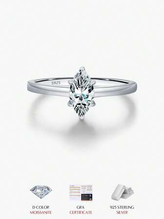  MODIAN D Color VVS1 Square Moissanite Ring 925 Sterling Silver Dazzling Wedding Band Rings For Women Fine Jewelry Gifts