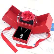 永生玫瑰项链礼盒套装，永恒玫瑰花，生日礼物，优雅项链，适合送给朋友、母亲、妻子、爱人、女友，用于表白、婚礼、派对、母亲节、情人节、圣诞节、生日、周年纪念日、感恩节、日常佩戴。 - 彩色 - 查看 9