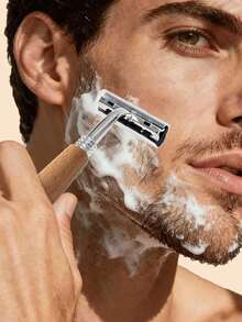 Customized Men's Shaving Set, Includes Razor, Shaving Brush And Storage Bag, Personalized, Gift For Boyfriend/Husband, Suitable For Valentine's Day, Travel-Friendly With Shaving Brush And Travel Pouch, Can Be Customized As Groomsmen Or Friend's Gift - Multicolor - View 6