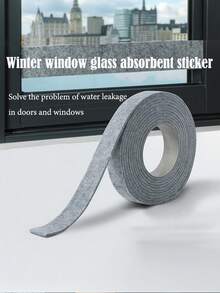 一套 3 厘米 x 4 米 窗户玻璃贴纸，防冷凝冬季窗台贴纸，自粘毡垫，适用于门窗 - 易于安装和清洁 - 彩色 - 查看 9