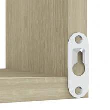 Étagères d'angle vidaXL, lot de 2, chêne Sonoma, matériau à base de bois - Multicolore - Voir 8