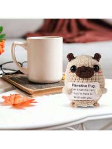 1 Búp bê nhồi bông hình chó Pug dệt kim, kèm lời động viên, có thể dùng làm quà tặng nhỏ cho bạn bè và gia đình. Thiết kế quà tặng búp bê nhồi bông đáng yêu cùng lời động viên thật ấm áp và ngọt ngào! - Nhiều màu - Xem 3