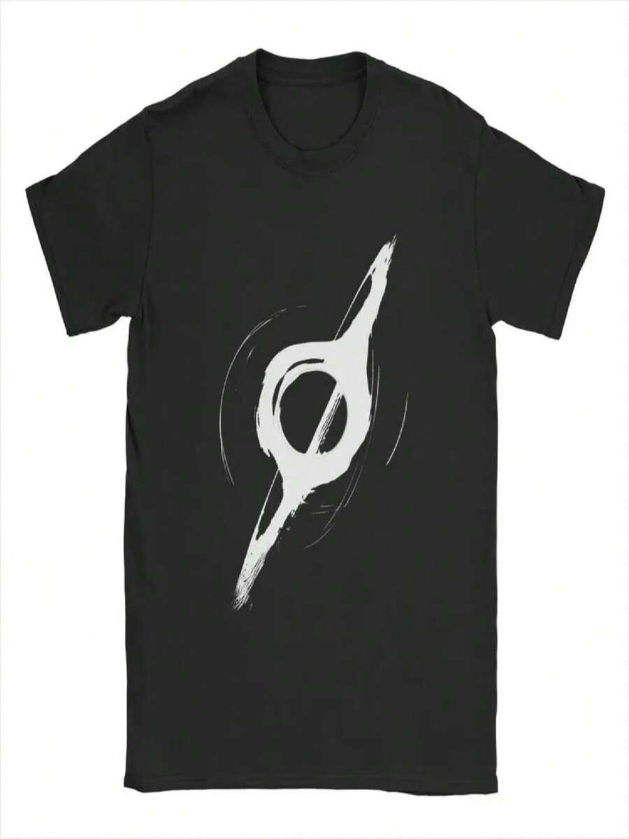 2025  Interstellar Wormhole Space Science Fiction T Shirt Pure Cotton Clothing Vintage Short Sleeve Round Neck Tees T-Shirts - Black - View 1