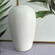 复古装饰塑料花瓶/桌面摆件，适用于客厅装饰（黑/白） - 彩色 - 查看 9