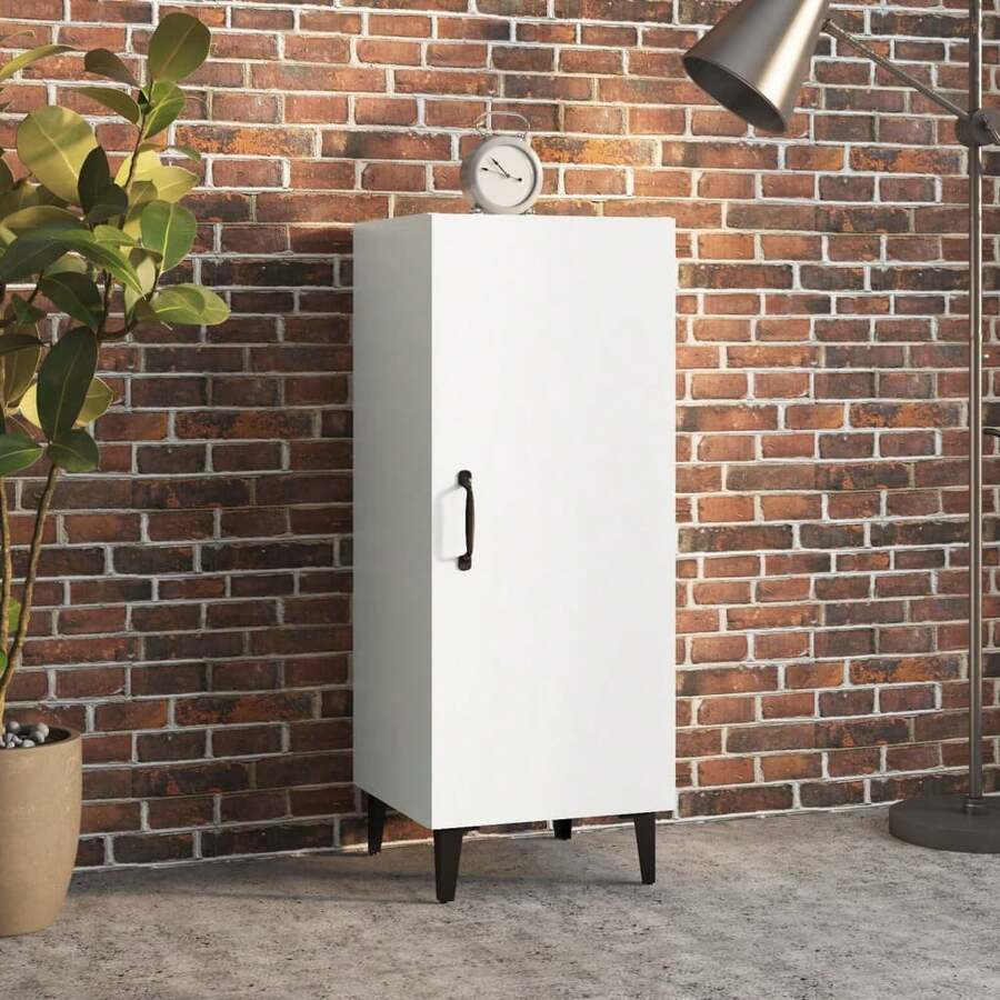 Buffet vidaXL Blanc 34,5 x 34 x 90 cm Matériau à base de bois - Multicolore - Voir 1