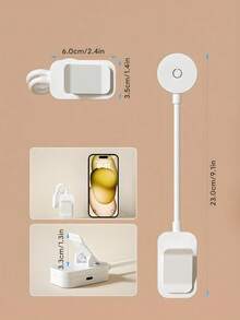 1个夹式阅读灯，USB充电，三色灯光调节，小巧便携，适合夜间阅读、床头阅读，夹式阅读灯，台灯，送给爱书人士的礼物，台灯，书架灯，环形台灯，工作灯，床头灯，颈灯，LED台灯，夹式阅读灯