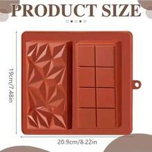 大号硅胶巧克力棒模具 - 理想的厨房烘焙工具，适合制作馅料，是圣诞节、万圣节和感恩节礼物的绝佳选择，圣诞节的完美之选，也适合感恩节。