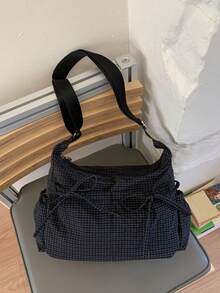 Túi đeo chéo nữ kiểu dáng giản dị, tối giản, nhẹ nhàng, thiết kế xếp ly nhỏ gọn với nơ trang trí, dung tích rộng rãi, tiện lợi cho du lịch, phù hợp cho học sinh, công sở, cũng có thể dùng như túi đeo vai. - Nhiều màu - Xem 12