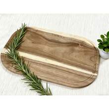 Camphor Wood Anti-Mold Antibacterial Cutting Board, Kitchen Vegetable Chopping Board, Household Solid Wood Chopping Block, Baby Food Board, Fruit Cutting Board With Knife And Fork Tray - Brown - View 2